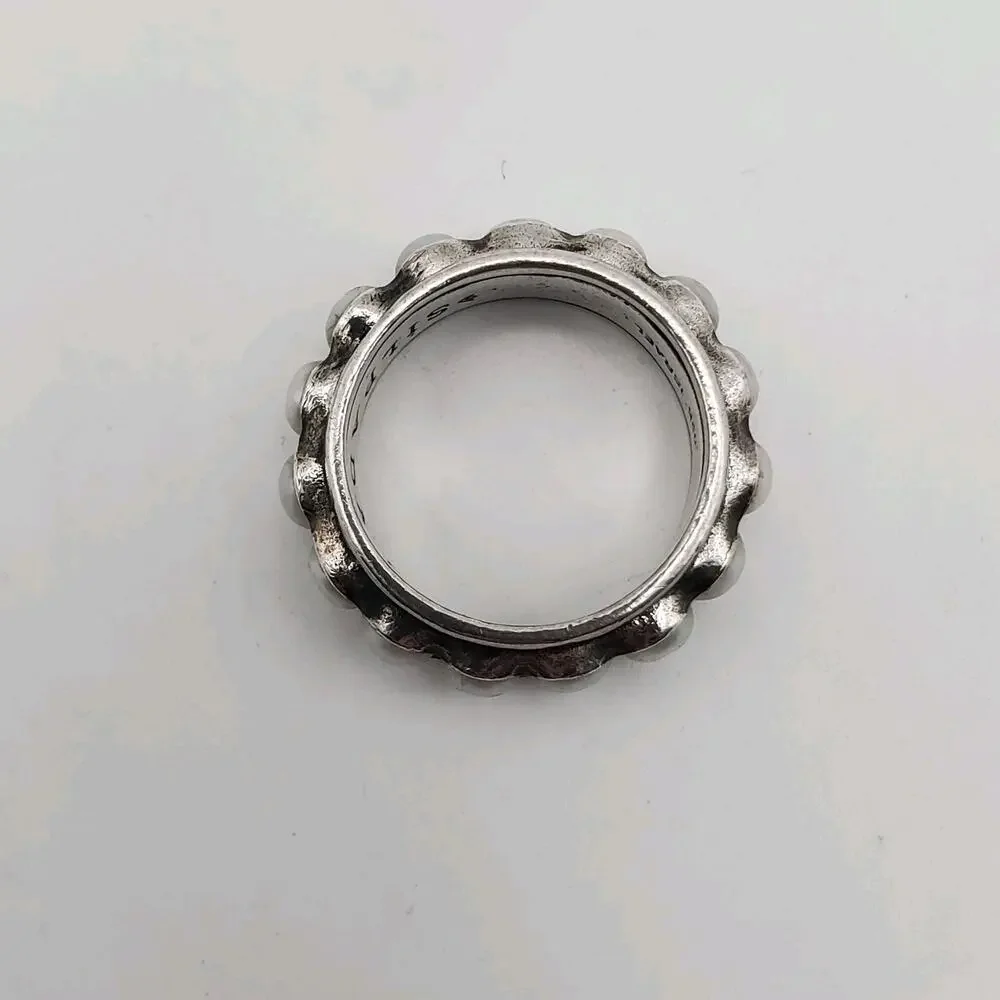 Silpada Designs Sterling Silver Nested Pearls Ring Scalloped Bezel R2209 Size 7 - Picture 6 of 10